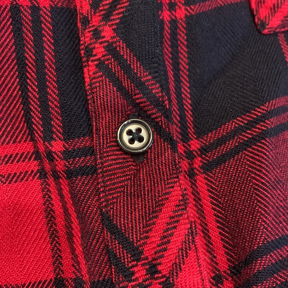 Rails Navy & Red Plaid Flannel Top - image 5
